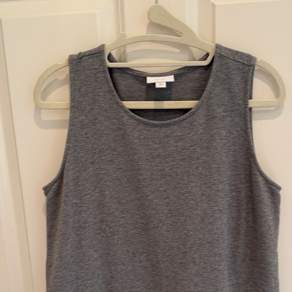 JJILL grey knit medium petite dresses, sleeveless dress.Good Condition.